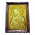 Фото - Икона из янтаря "Владимирская Божия Матерь"