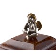 Фото - Янтарная шкатулка с серебром "Ангелочек"
