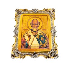 Икона "Святой Николай" серебряная