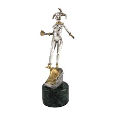Серебряная статуэтка "Стриптиз -шут"