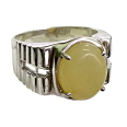 Фото - Серебряное кольцо с янтарём арт 7367Я