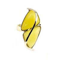 Кольцо в серебре с янтарем 102я