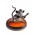 Фото - Серебряная статуэтка "Крыса"  на янтарной подставке 2195